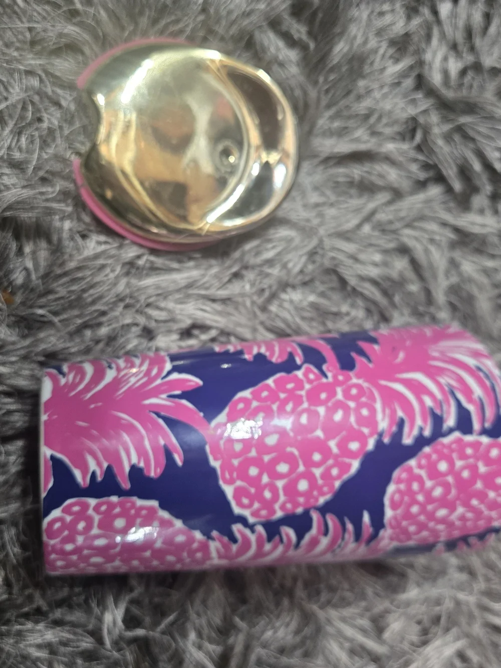 Lilly Pulitzer Ceramic Travel Mug With Gold Lid